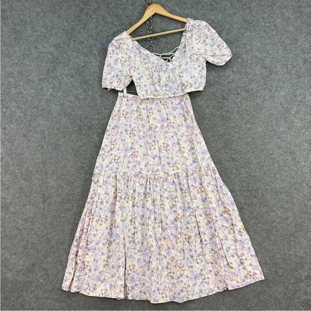 H&M Linen Blended Floral 2 Piece Set Size Small / X Small - Picture 2 of 4